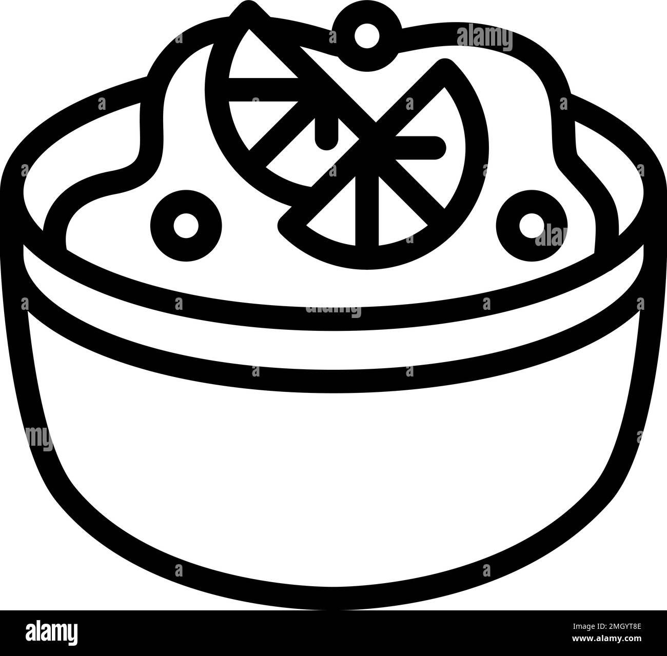 Vegetable hummus icon outline vector. Tahini day. Olive parsley Stock