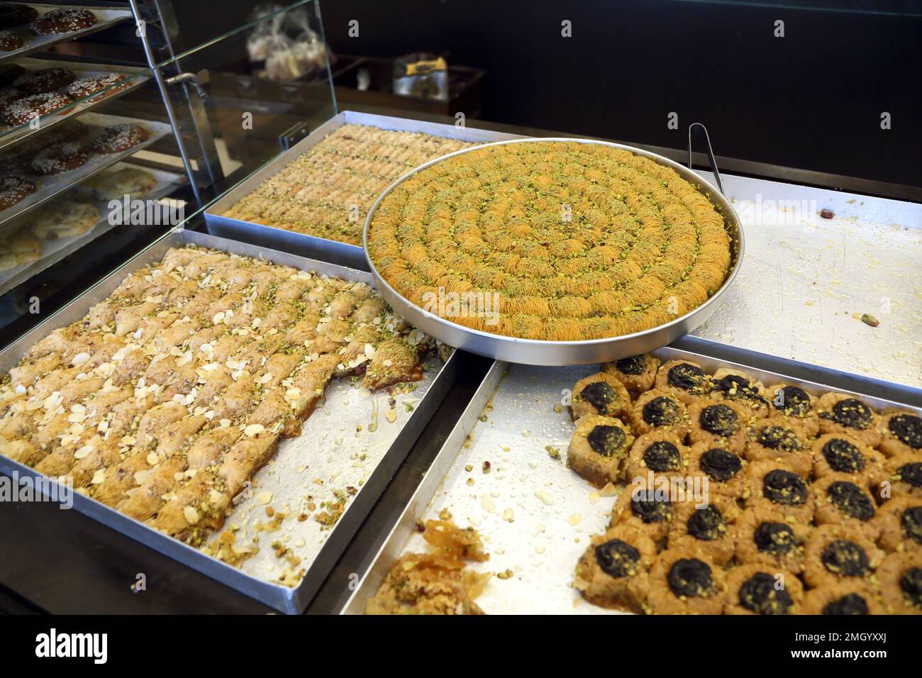 Greek Bakery Selling Baklava Vouliagmeni Greece Stock Photo Alamy