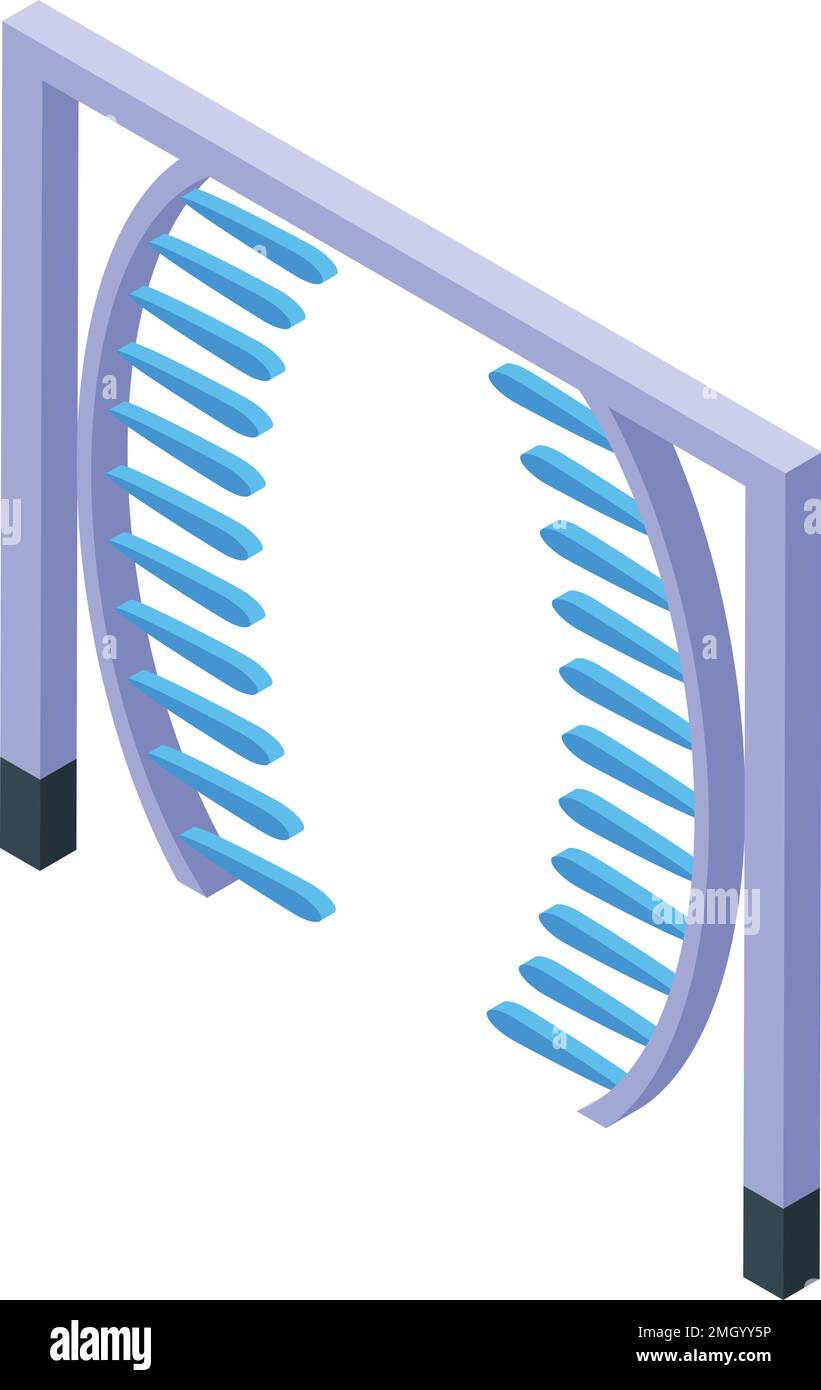 Automated car wash arch icon isometric vector. Pressure cleaner. Clean