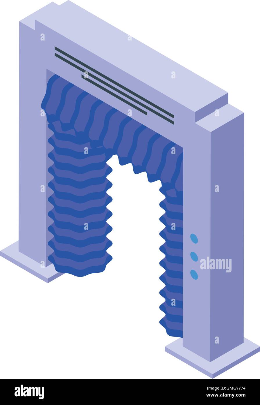 Automated car wash care icon isometric vector. Clean pressure. Sponge