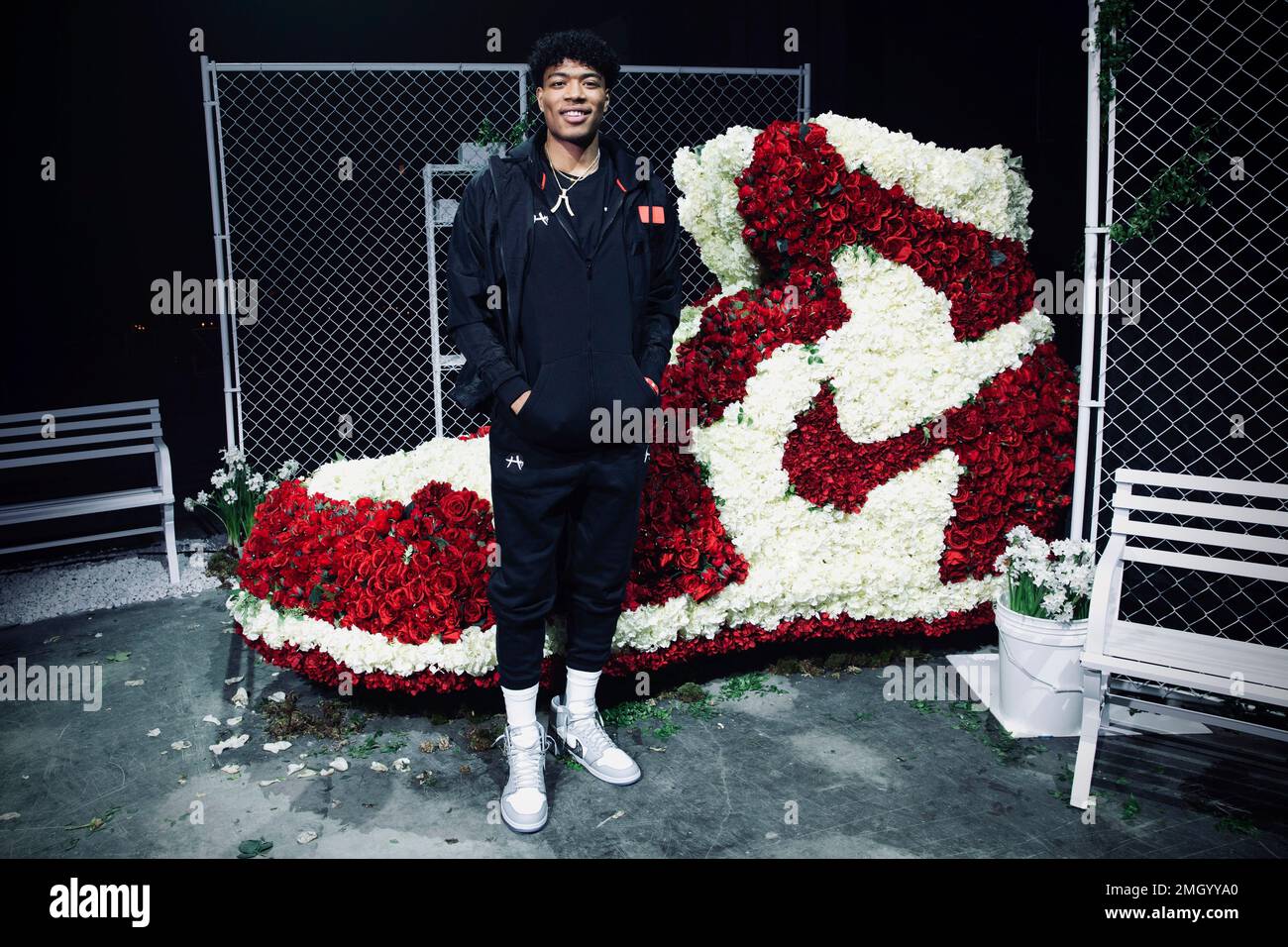 IMAGE DISTRIBUTED FOR JORDAN BRAND Jordan Brand Family Member Rui Hachimura arrives at the Jordan Brand All Star Celebration on Friday Feb. 14 2020 in Chicago. Omar Vega AP Images for Jordan Brand