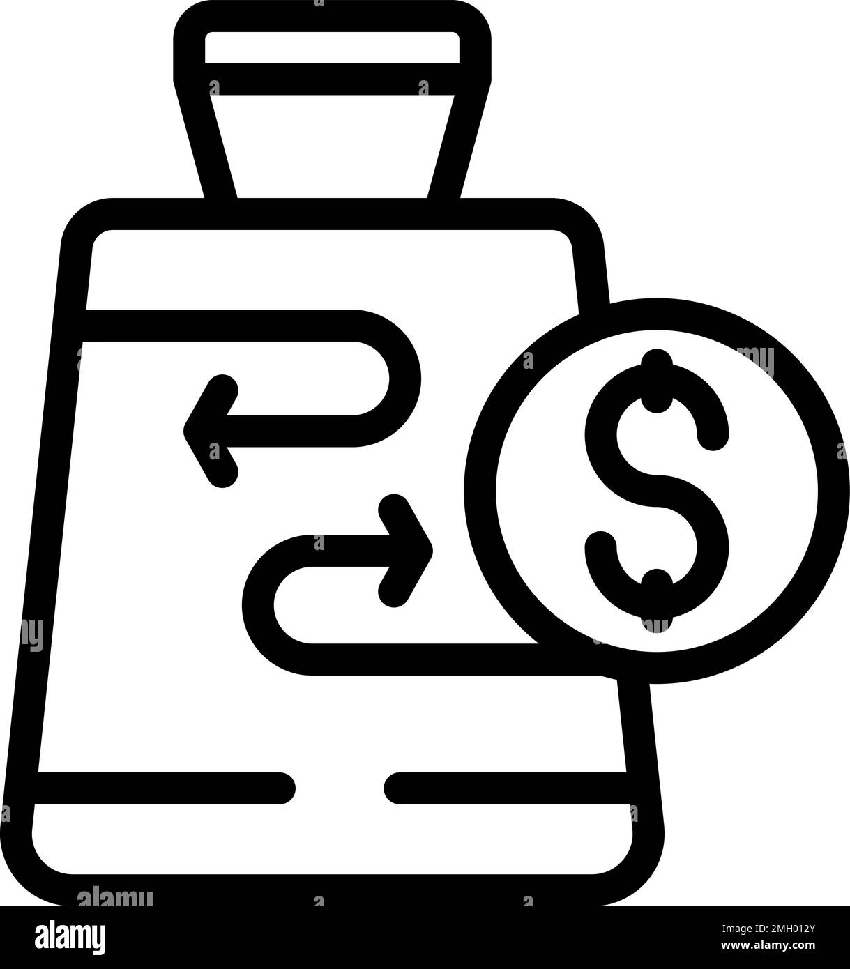 Purchase returns icon outline vector. Return product. Delivery box Stock Vector