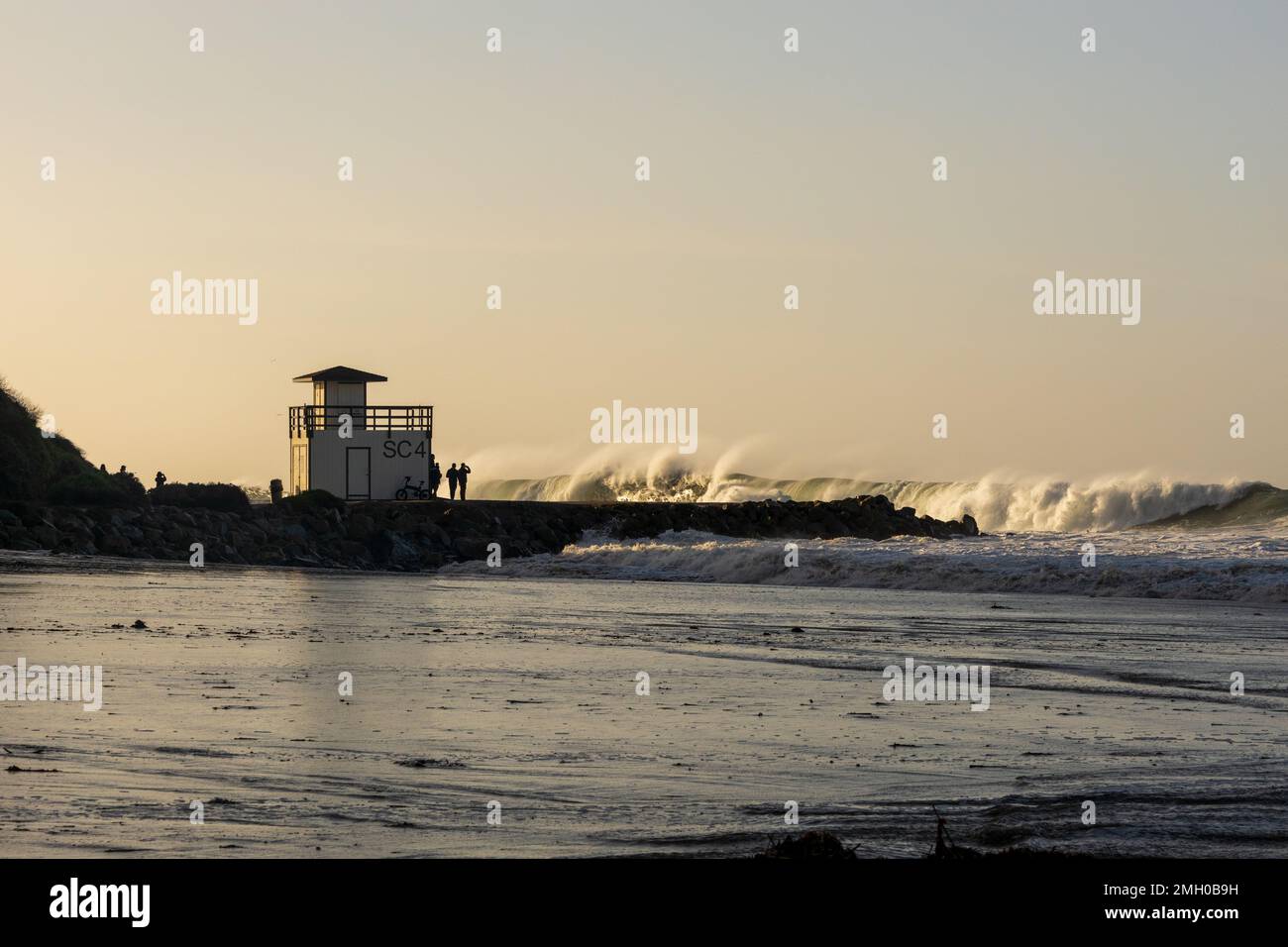 Salt Creek 7ft wave Stock Photo