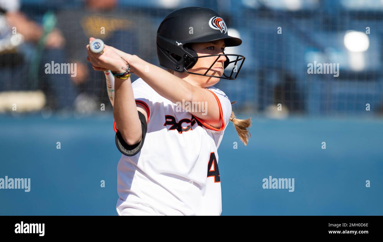Pacific's Hanna Krosky during an NCAA softball game against UC