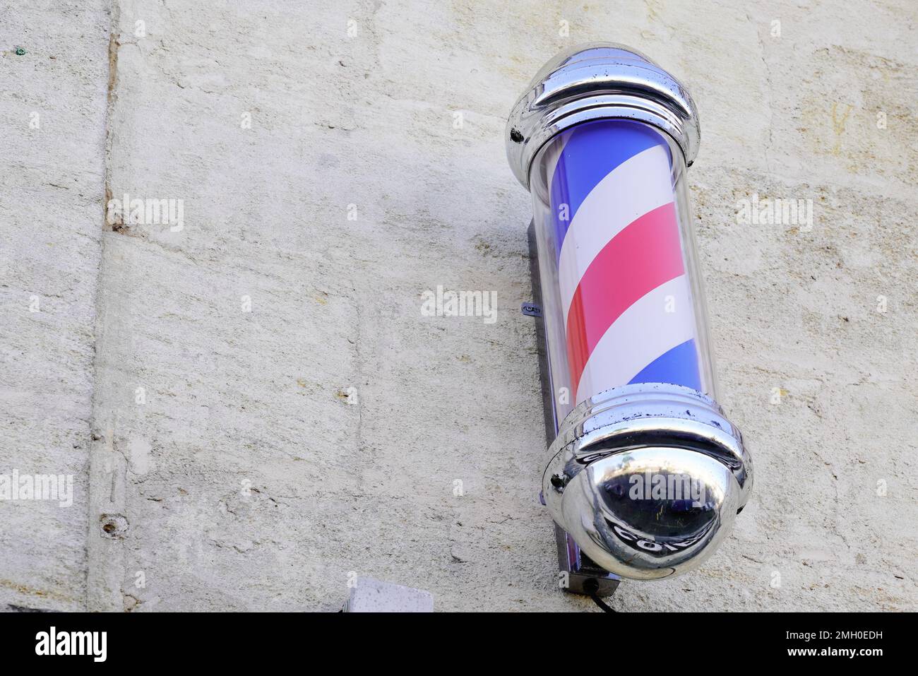 barber light round tricolor pole spiral shop sign in vintage