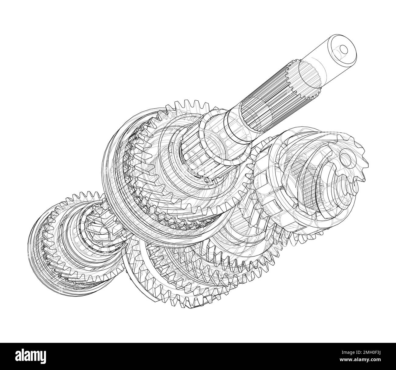 Gearbox sketch. Vector Stock Vector Image & Art Alamy