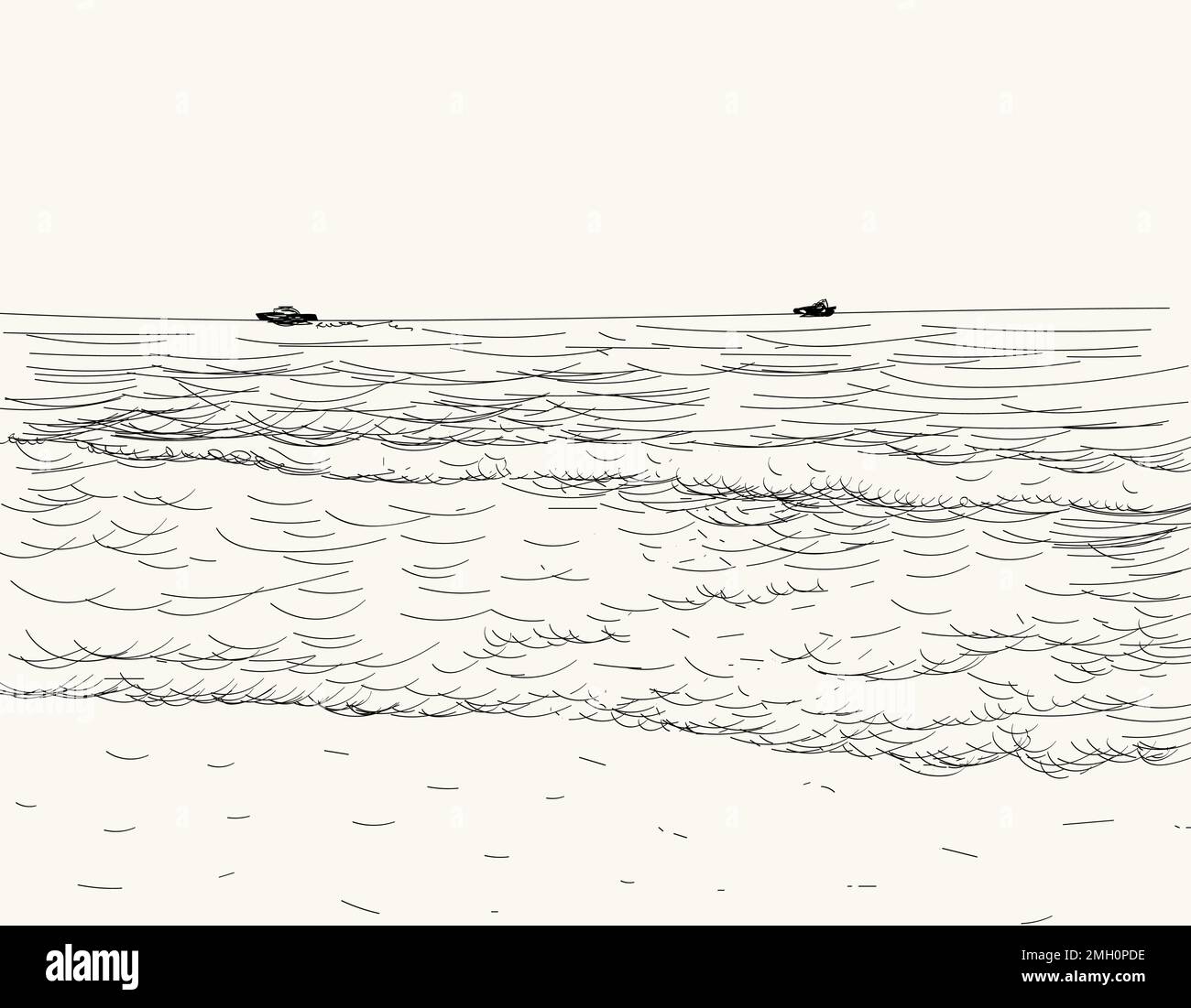 Vector summer seascape Stock Vector Image & Art - Alamy