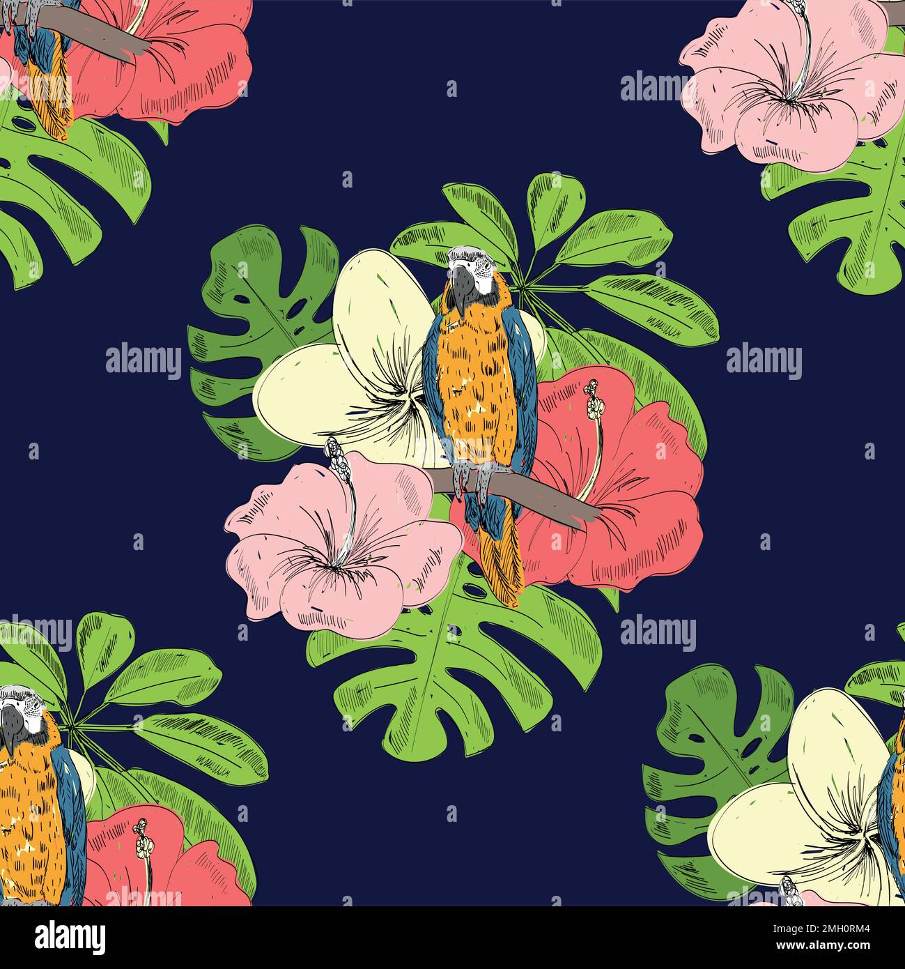 Tropical seamless pattern Stock Vector Image & Art - Alamy