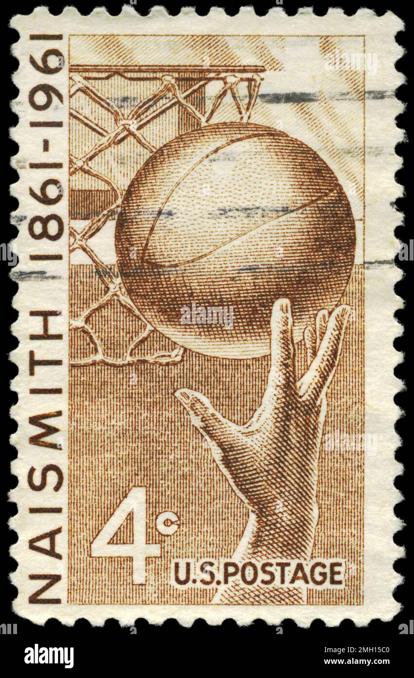 USA CIRCA 1961 A Stamp printed in USA shows the Hand and Ball
