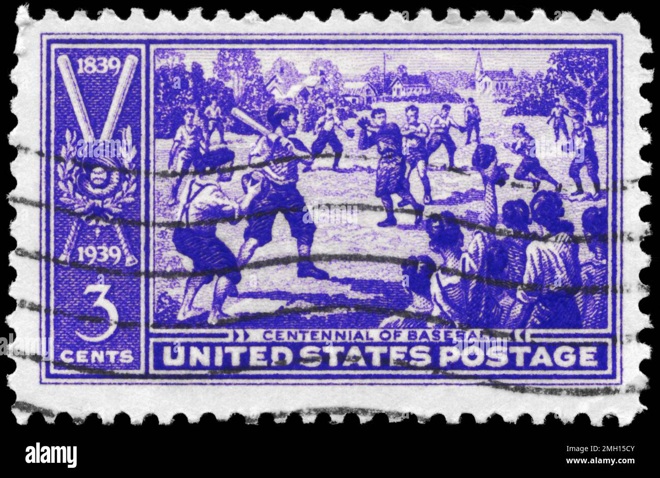 USA CIRCA 1939 A Stamp printed in USA shows the Sandlot Baseball