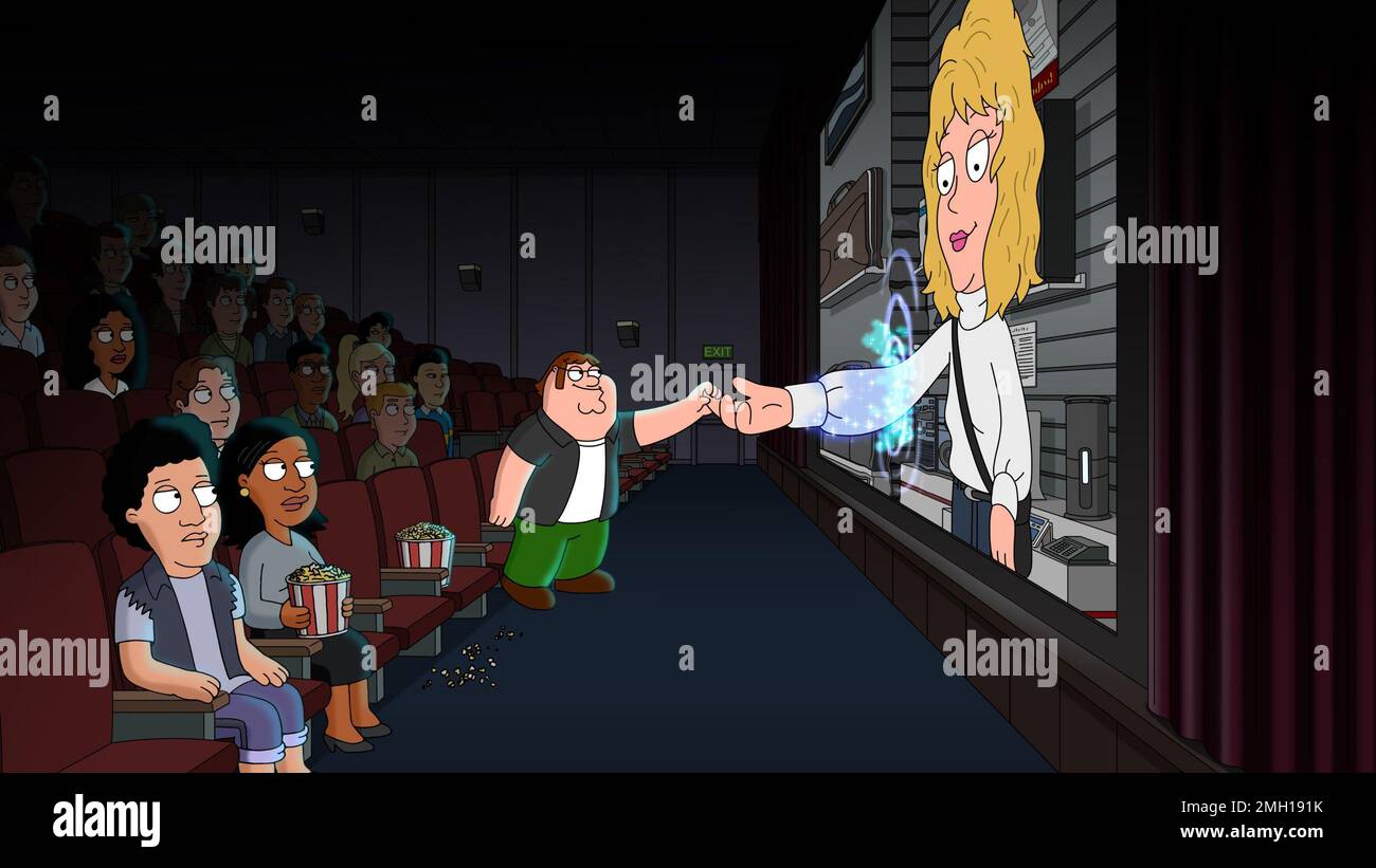 FAMILY GUY, Peter Griffin (center of frame, voice Seth MacFarlane), Meg Griffin (on screen