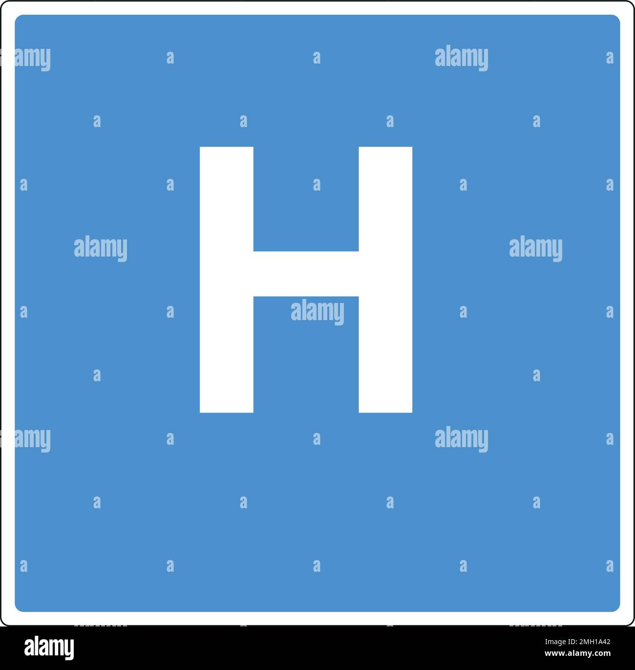 Sign signs hospital h hi-res stock photography and images - Alamy