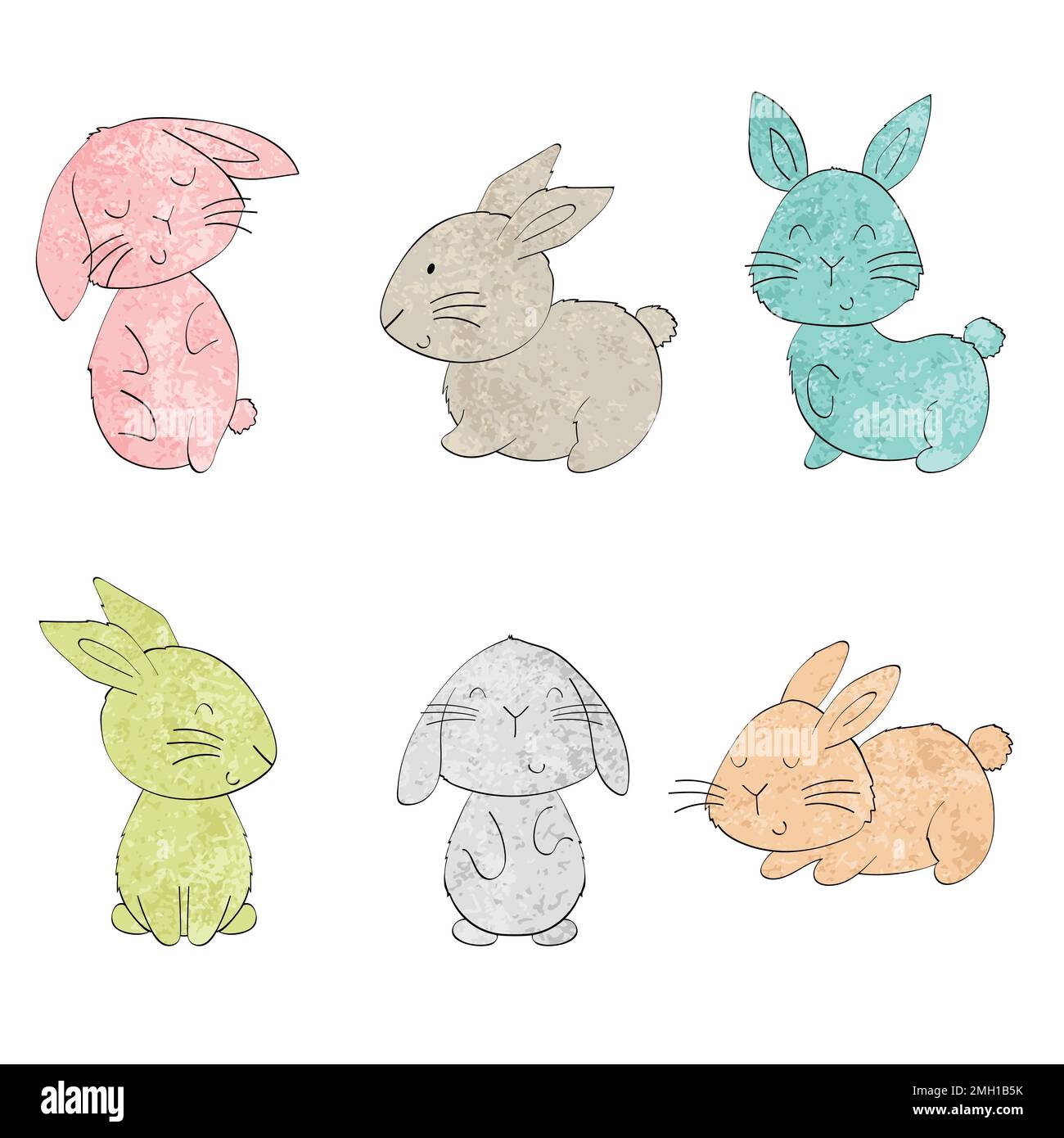 Vector Cartoon rabbits Stock Vector Image & Art - Alamy
