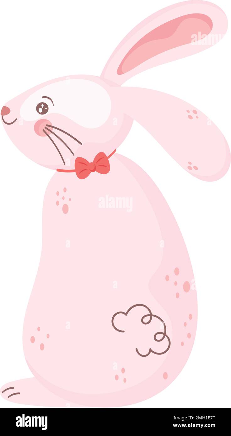 cute rabbit seated Stock Vector Image & Art - Alamy