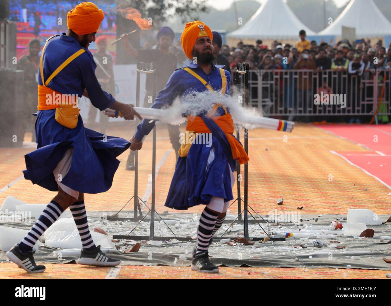 Indian army soldiers of the Sikh Light Infantry Regimental Centre
