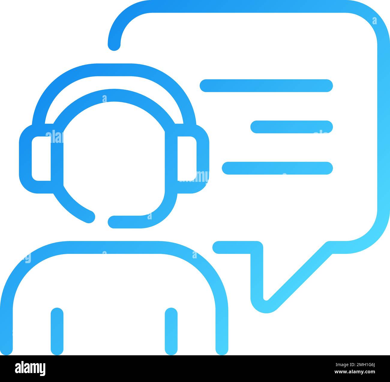 Interact with call centre operator pixel perfect gradient linear vector icon Stock Vector