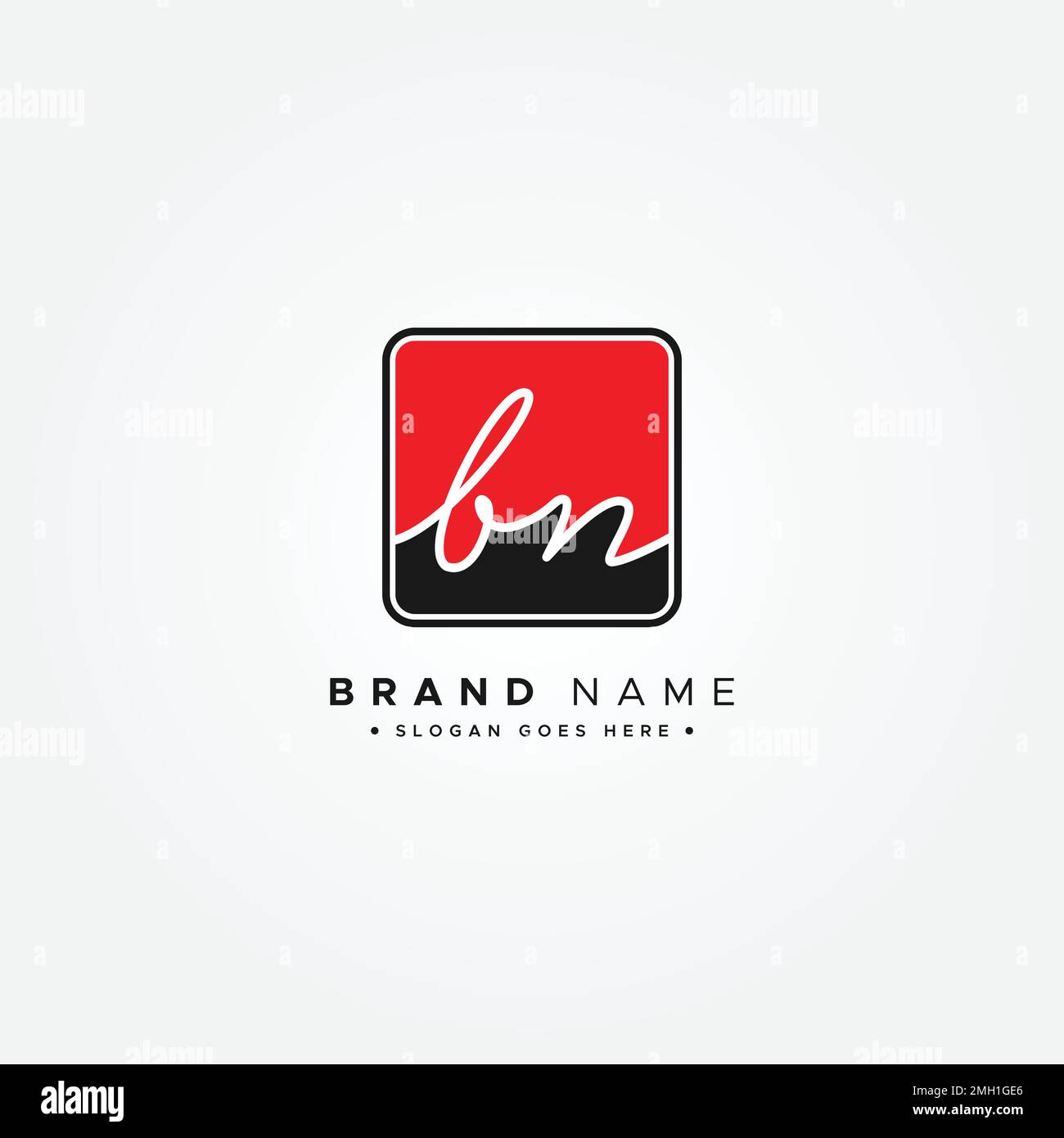 BN Initial Letter Signature Logo Template Handwritten Vector Logo
