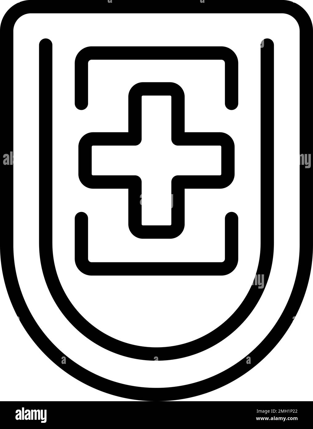 Clinic emblem icon outline vector. Emergency room. Patient health Stock