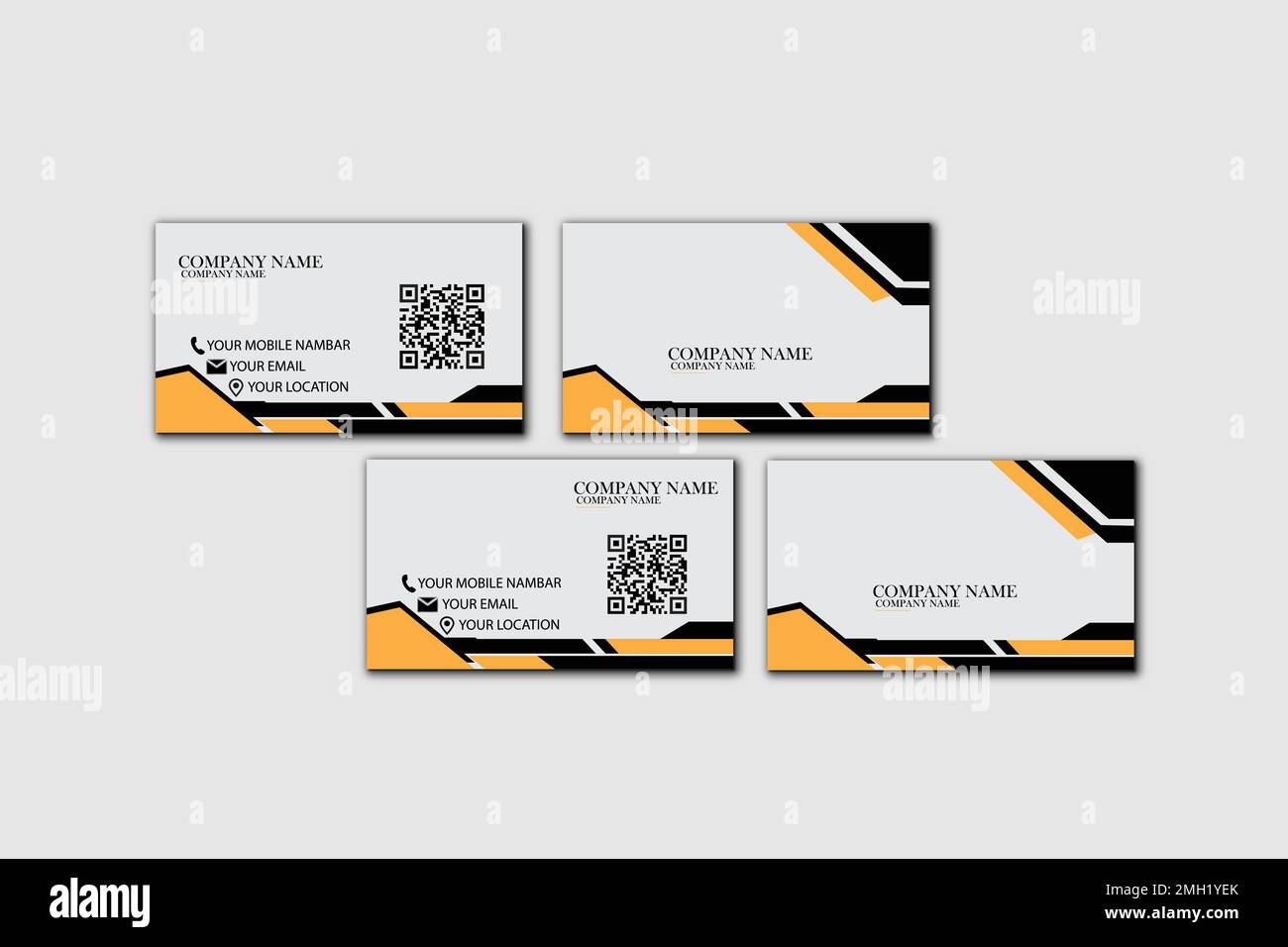 business card template design Stock Vector