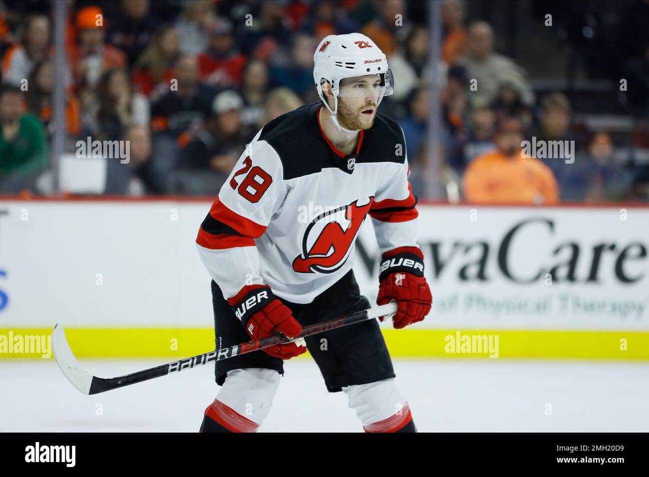 New Jersey Devils' Damon Severson plays during an NHL hockey game ...