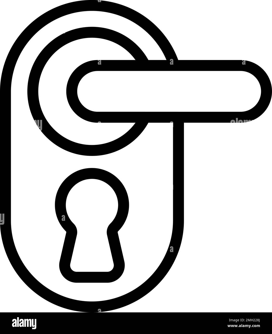 Door handle icon outline vector. Exterior home. Glass design Stock ...