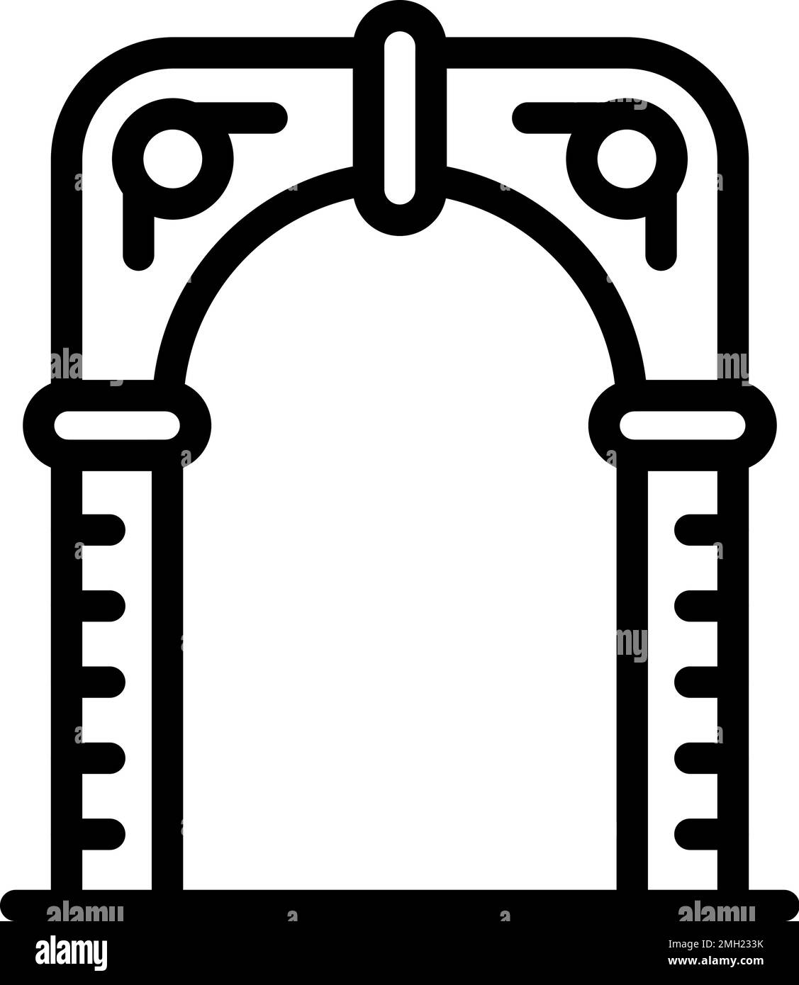 Metal door icon outline vector. Home entrance. Modern design Stock Vector