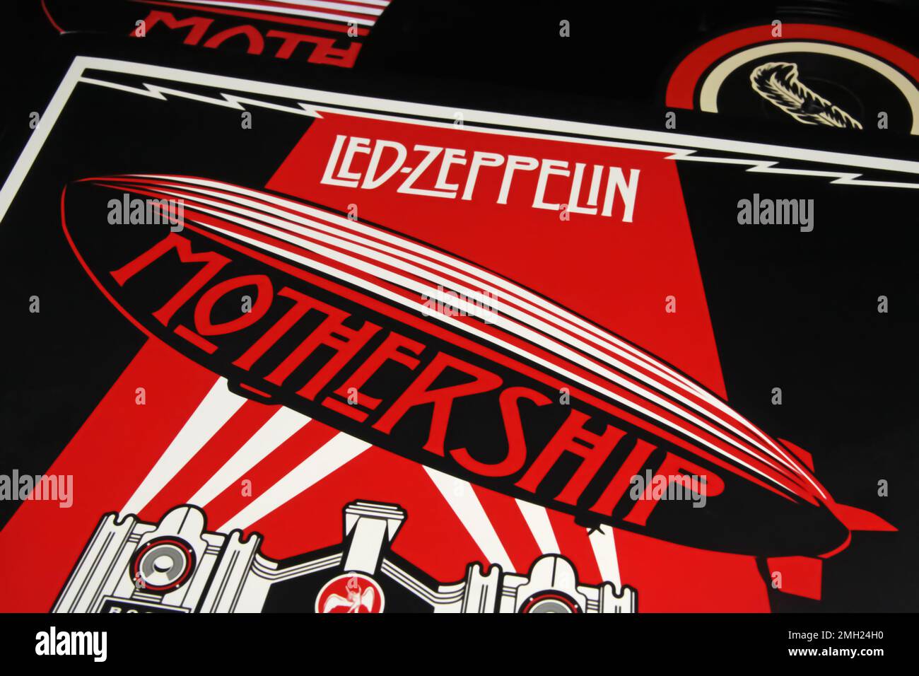 Viersen, Germany - January 1. 2023: Closeup isolated vinyl record album ...