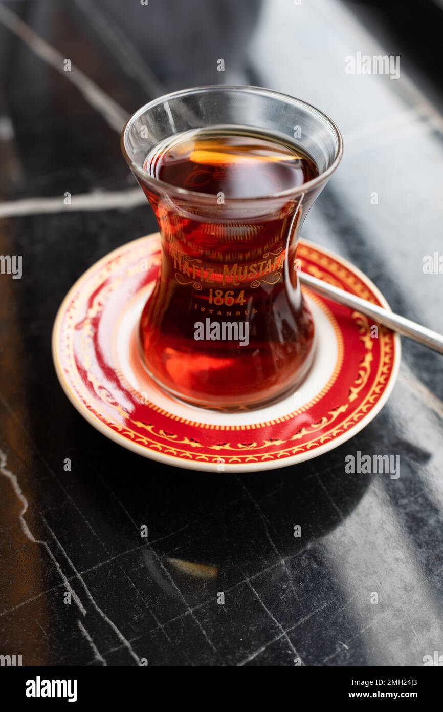 Hafiz Mustafa 1864 Turkish Black Tea - Istanbul, Turkey Stock Photo