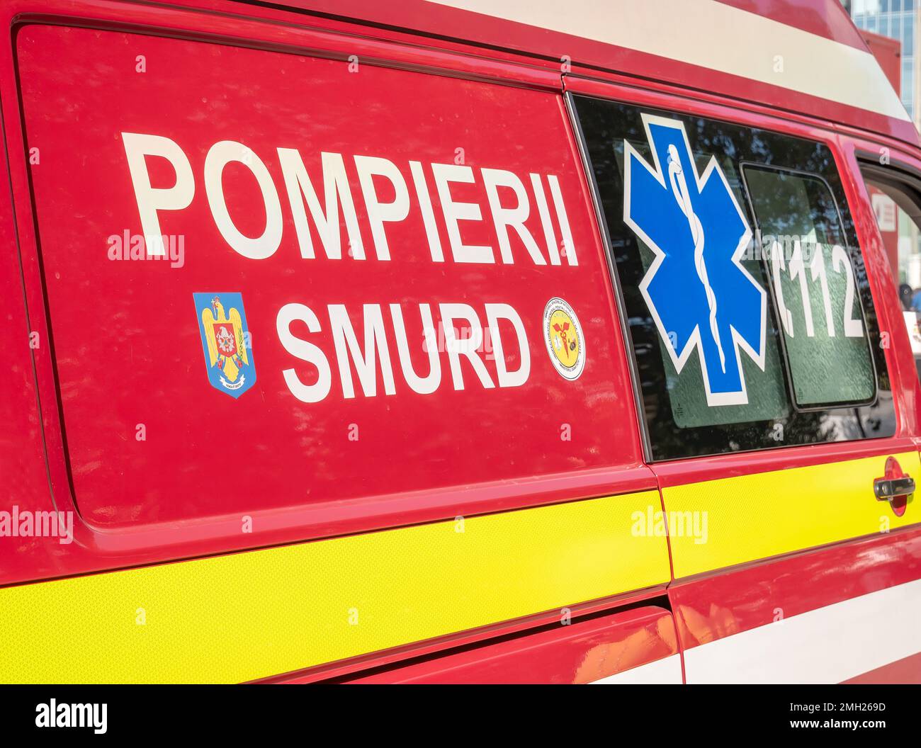 Bucharest, Romania - 10.07.2022:SMURD ambulance van. SMURD is an emergency rescue service based in Romania Stock Photo