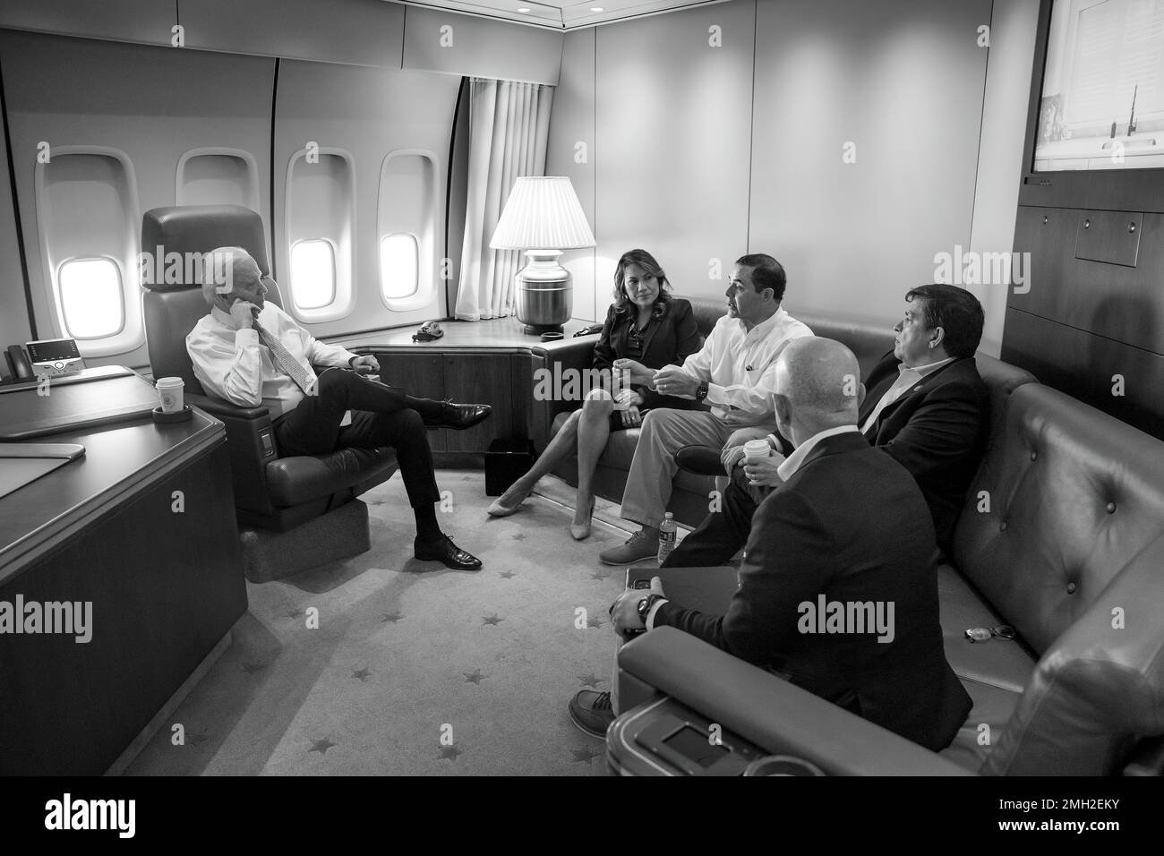 President Joe Biden, joined by Secretary of Homeland Security Alejandro