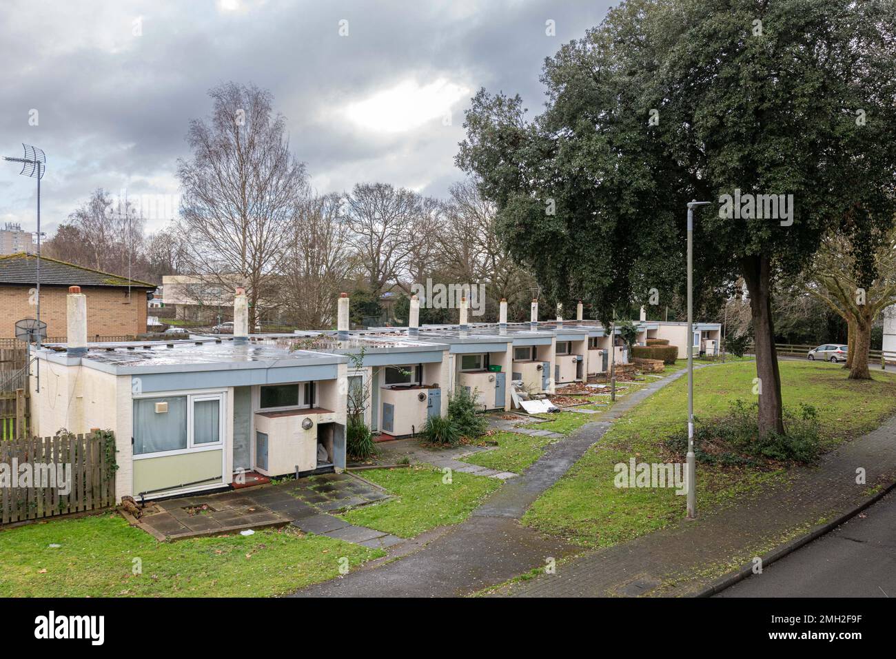 Award winning 1960's Sheltered Housing in Minstead Gardens, Roehampton, London SW15. Stock Photo