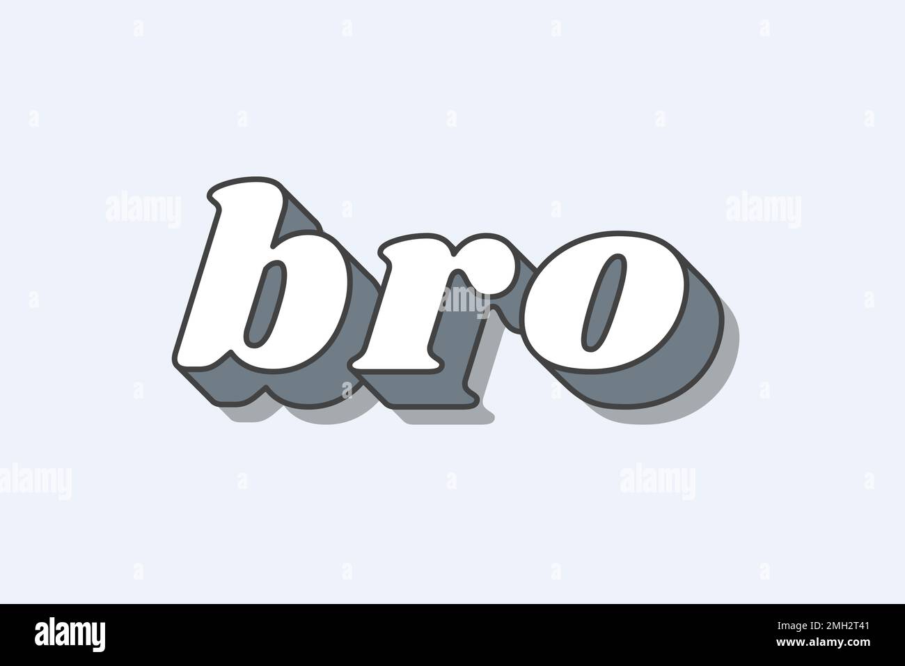 Bro word bold typography vector Stock Vector Image & Art - Alamy