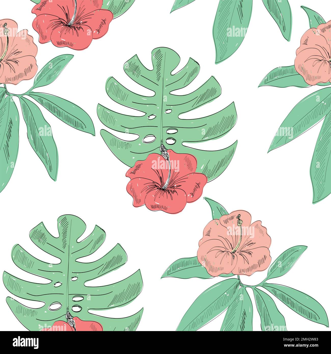 Tropical seamless pattern Stock Vector Image & Art - Alamy