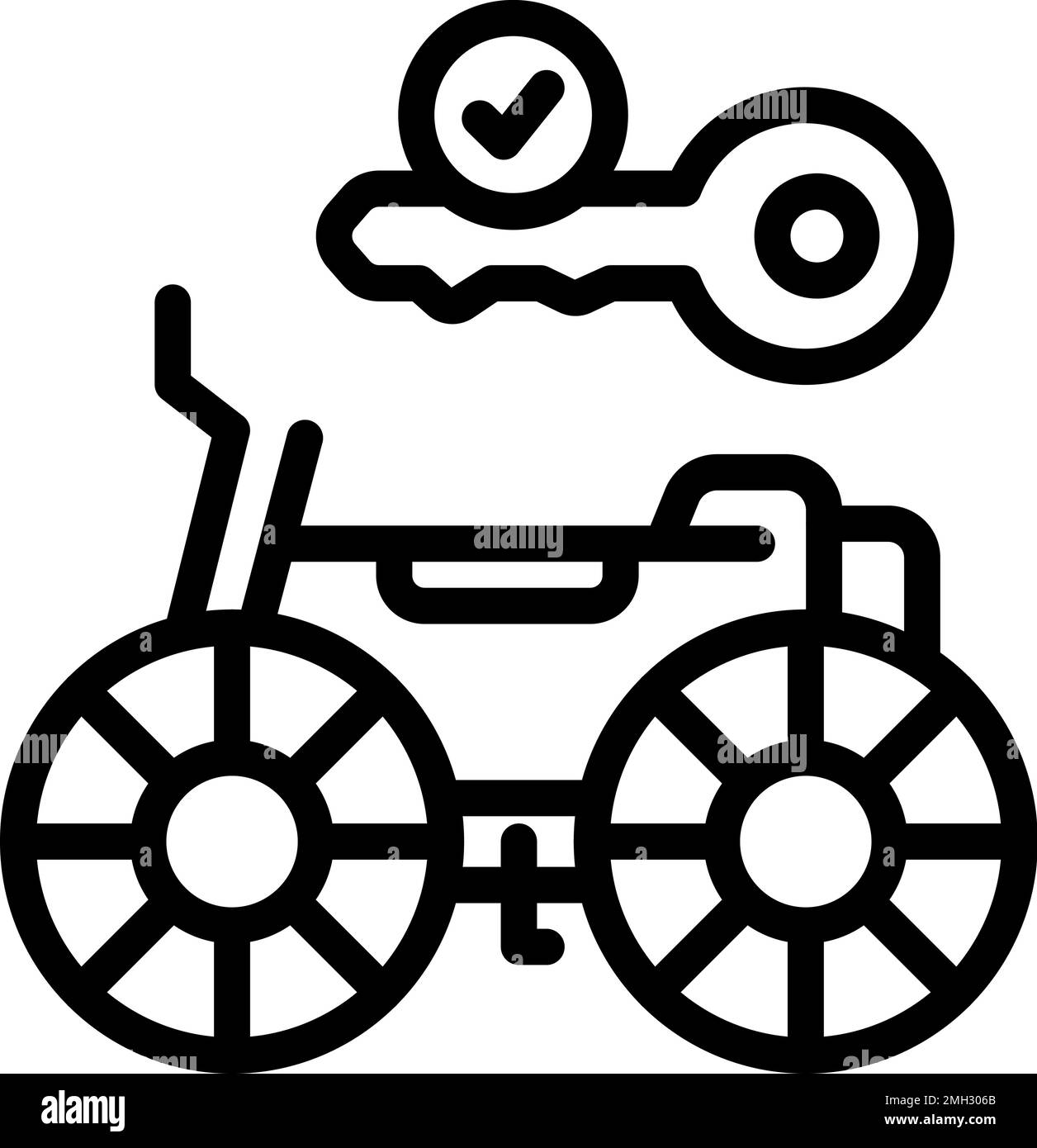 Cycling lock icon outline vector. Bike safety. Sport cycle Stock Vector Image & Art Alamy