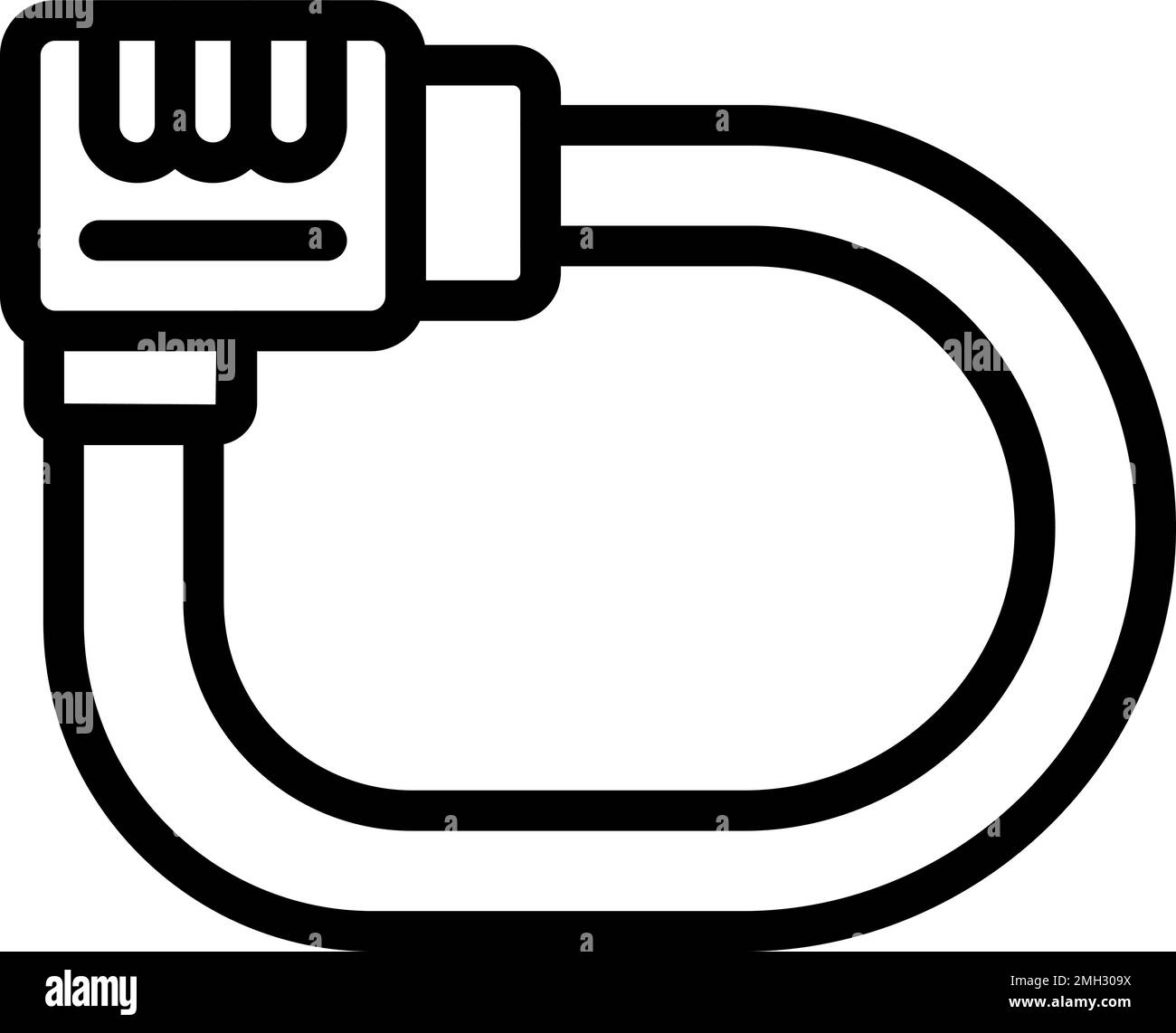 Bike lock icon outline vector. Safety cycle. Secure safe Stock Vector Image & Art Alamy