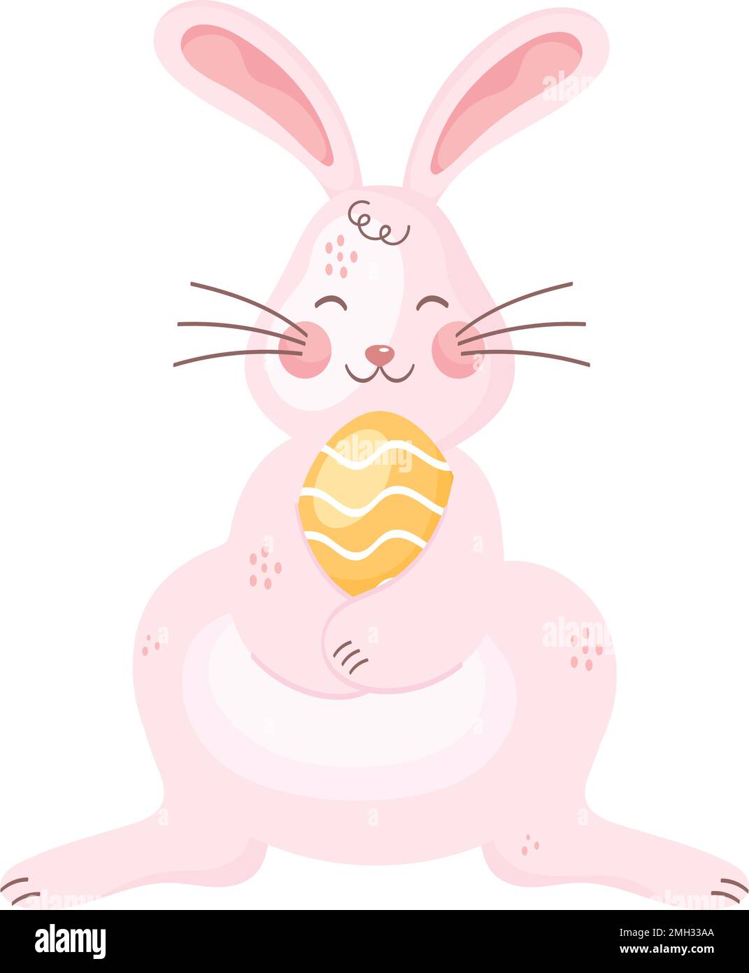 cute rabbit with egg Stock Vector Image & Art - Alamy