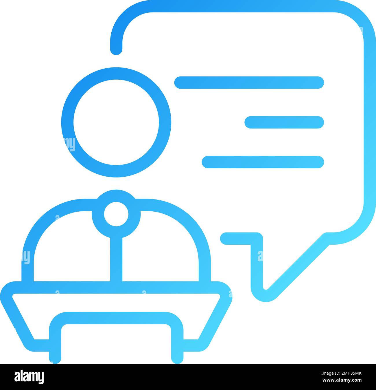 Public performance pixel perfect gradient linear vector icon Stock Vector
