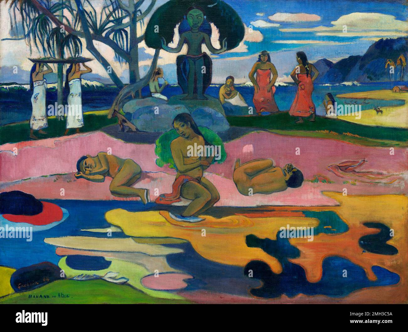 Mahana no atua ( Day of the God ). Paul Gauguin. 1894. Stock Photo