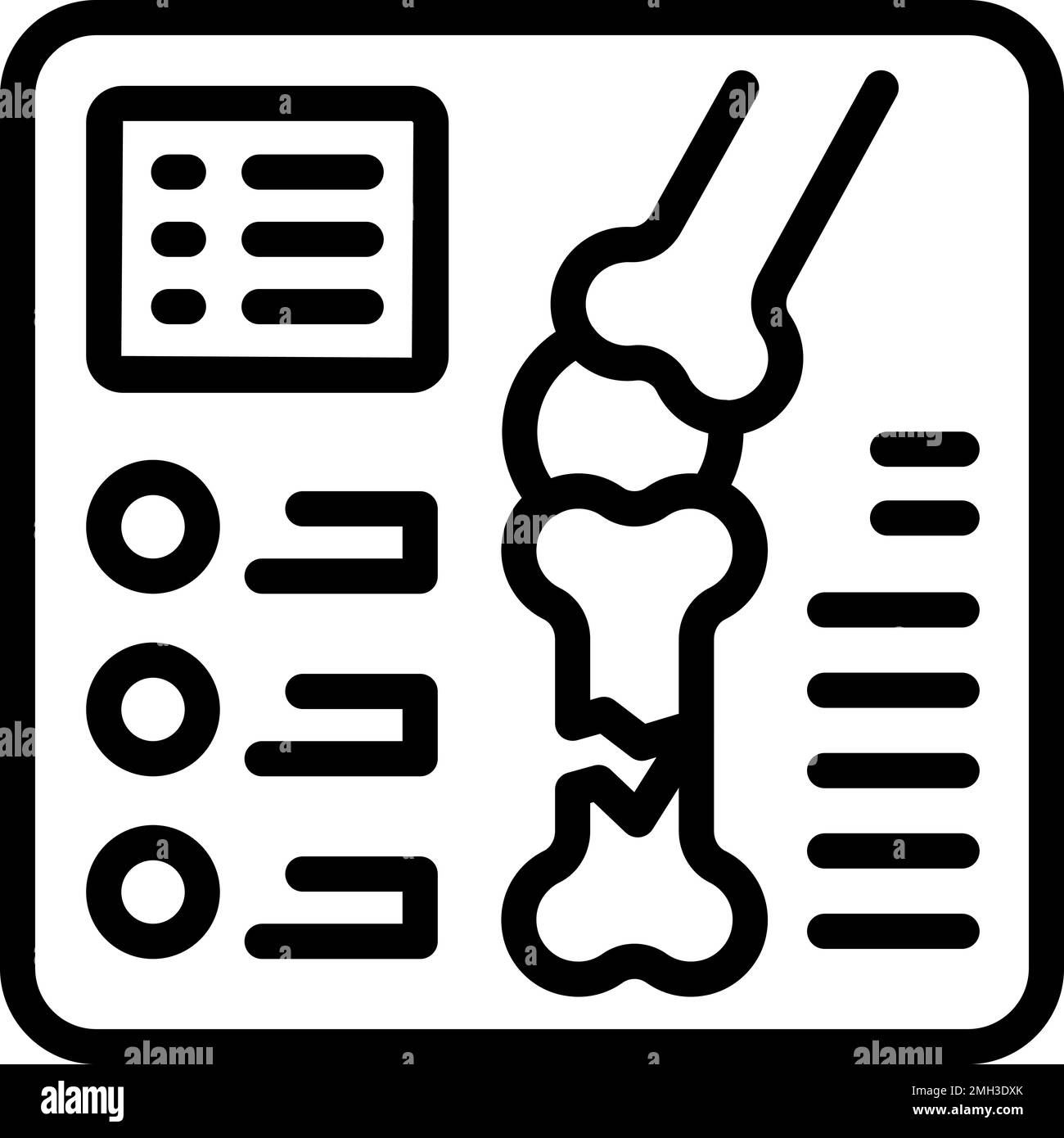 Xray image icon outline vector. Medical patient. Nurse care Stock Vector