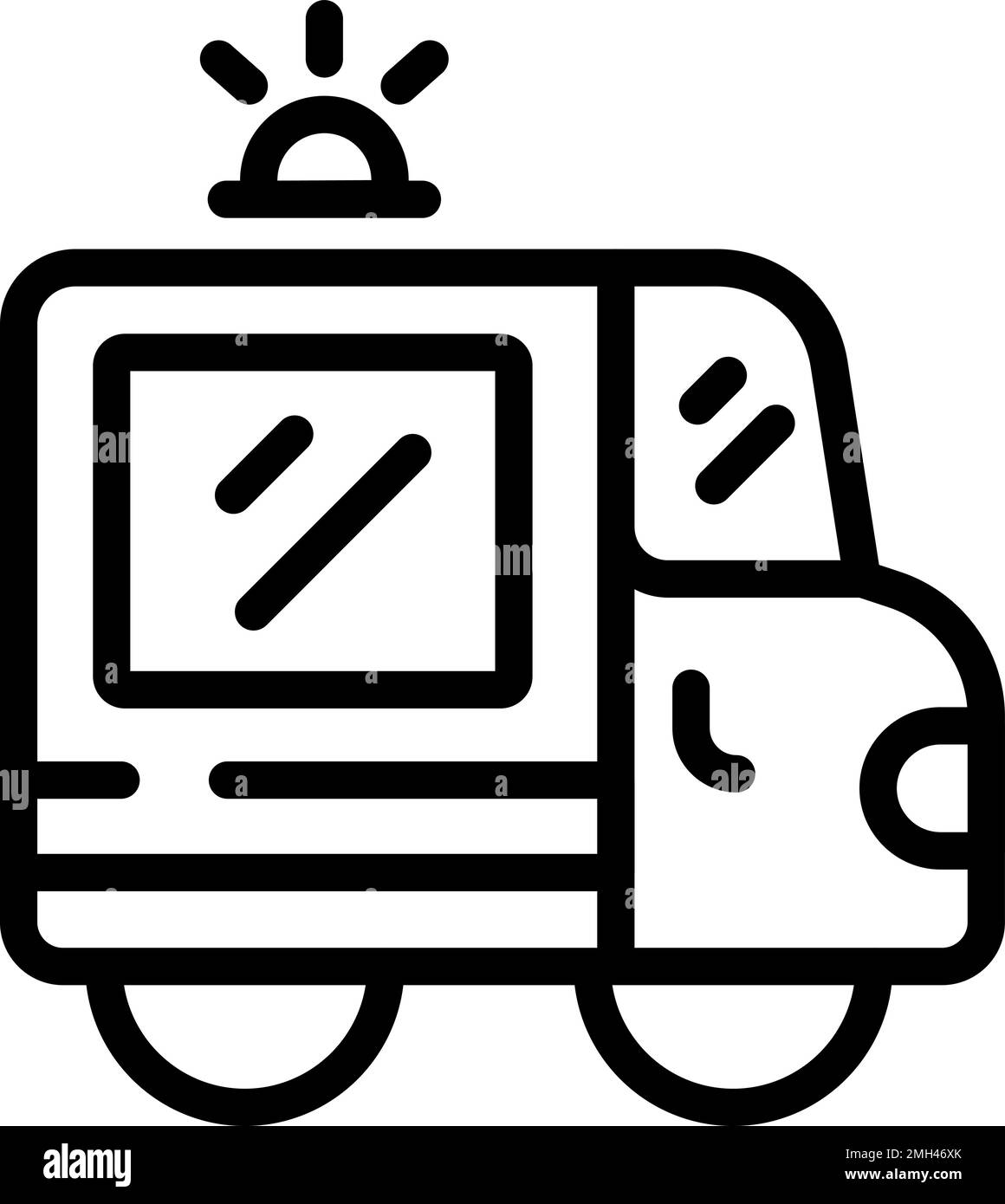 Social care truck icon outline vector. World person. Medical aid Stock