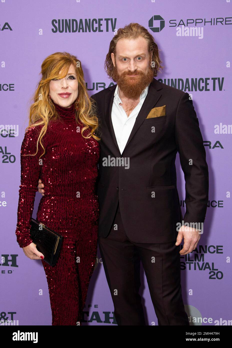 Gry Molvær Hivju, left, and Kristofer Hivju attend the premiere of ...