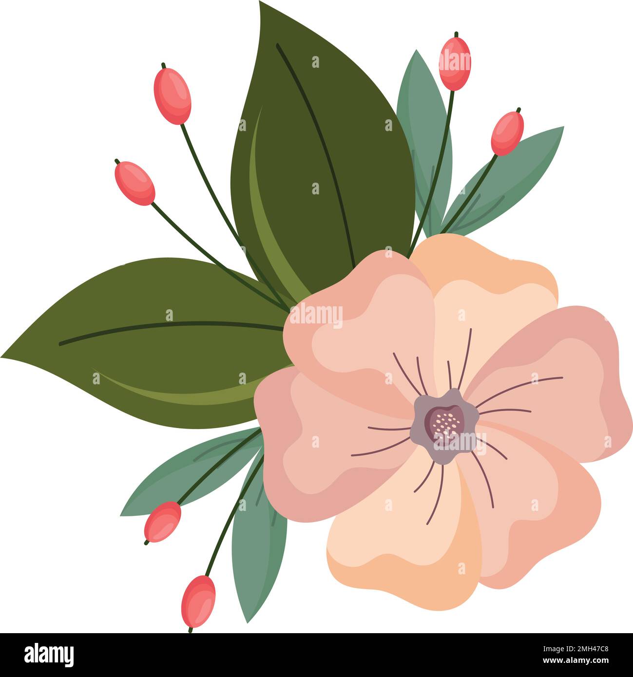 pink spring flower garden Stock Vector Image & Art - Alamy