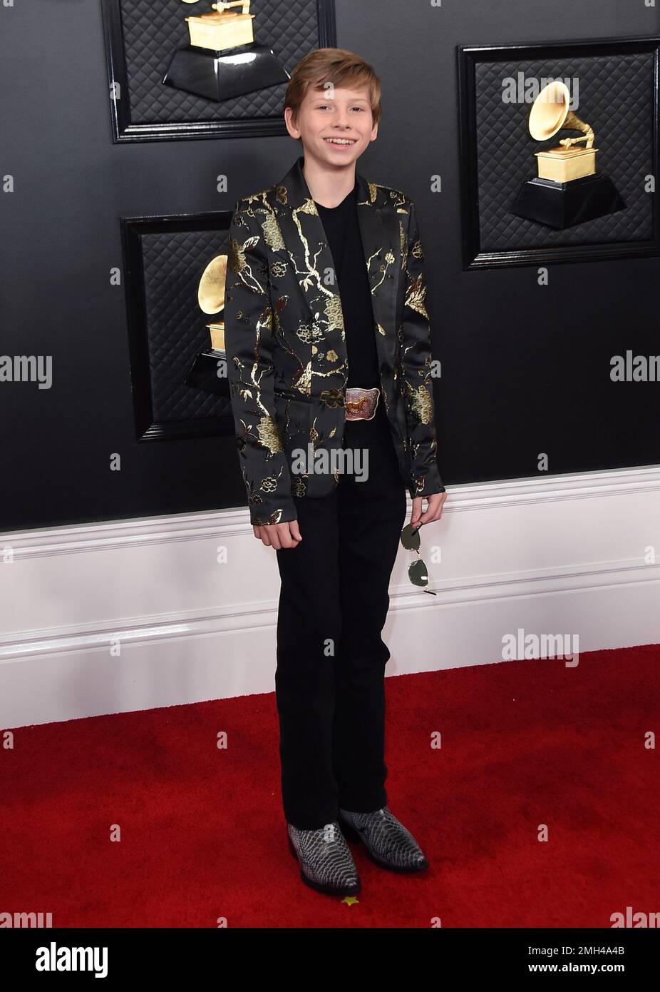 Mason Ramsey arrives at the 62nd annual Grammy Awards at the Staples