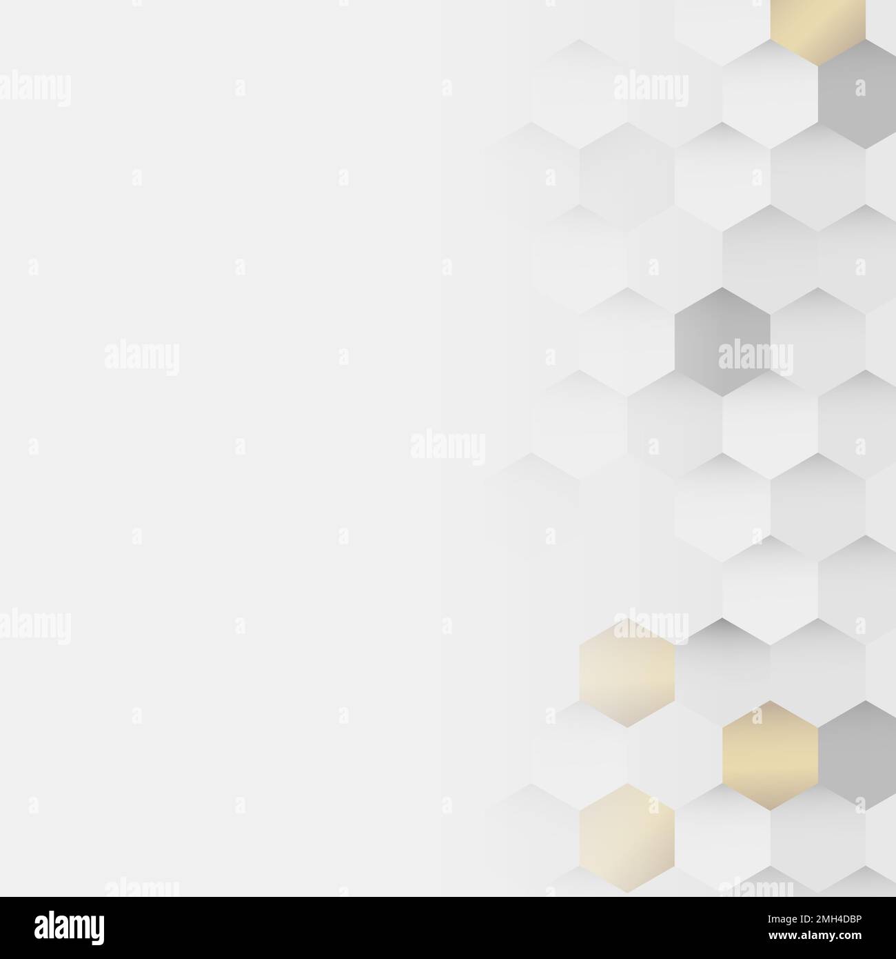White and gold hexagon pattern background vector Stock Vector