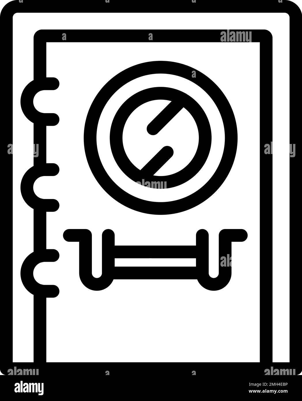 Wall door icon outline vector. Modern design. Building front Stock Vector