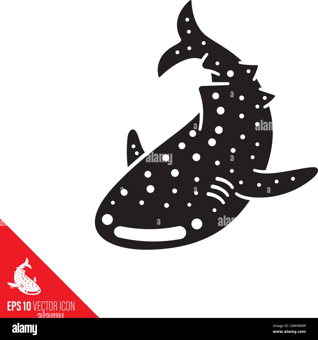 Whale shark cartoon vector glyph icon Stock Vector Image & Art - Alamy