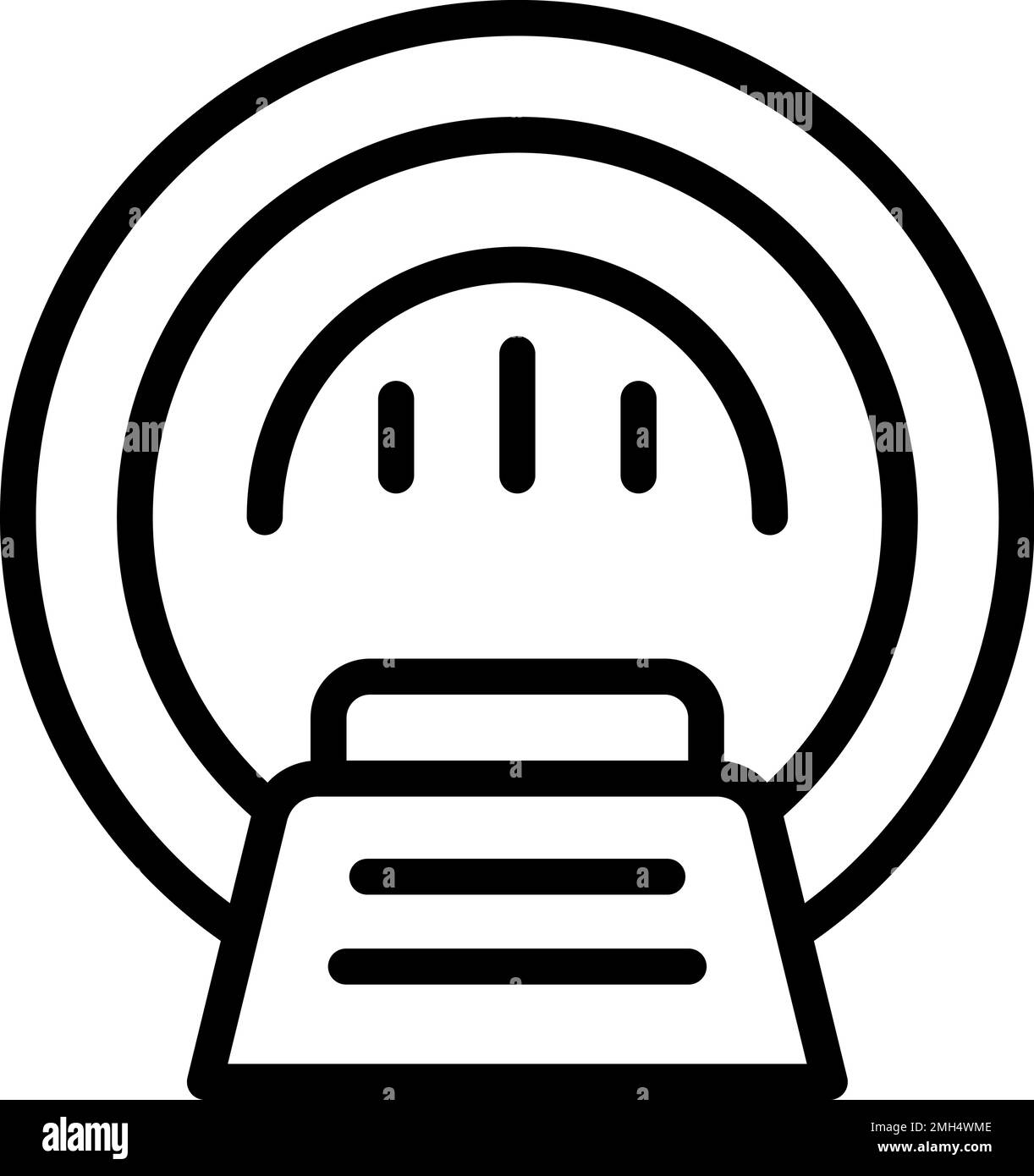 Mri device icon outline vector. Clinic patient. Emergency room Stock ...