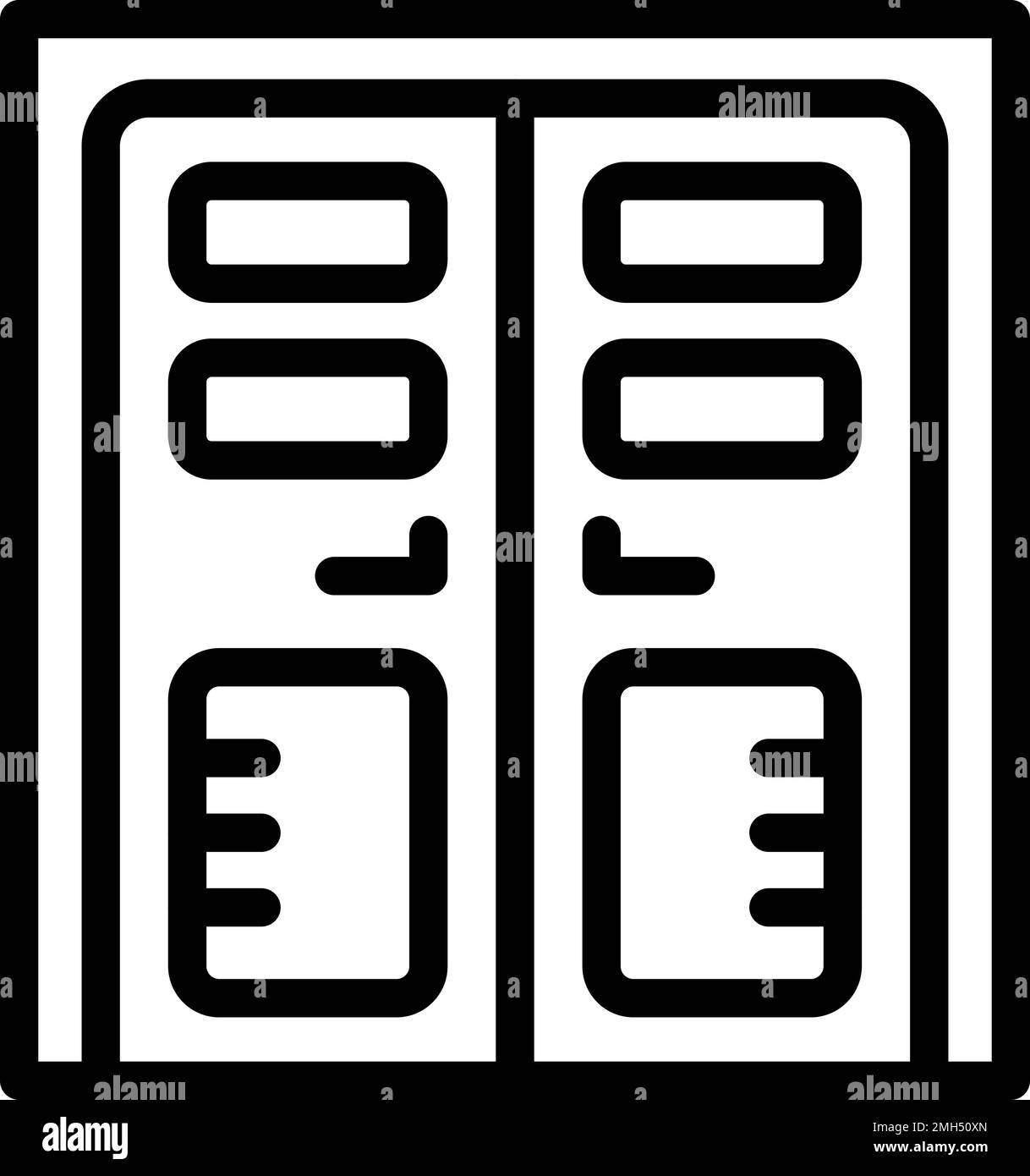Home door icon outline vector. Modern design. Knob interior Stock Vector