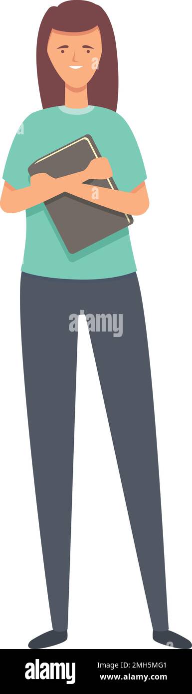 Happy student girl icon cartoon vector. Young teen. People group Stock ...