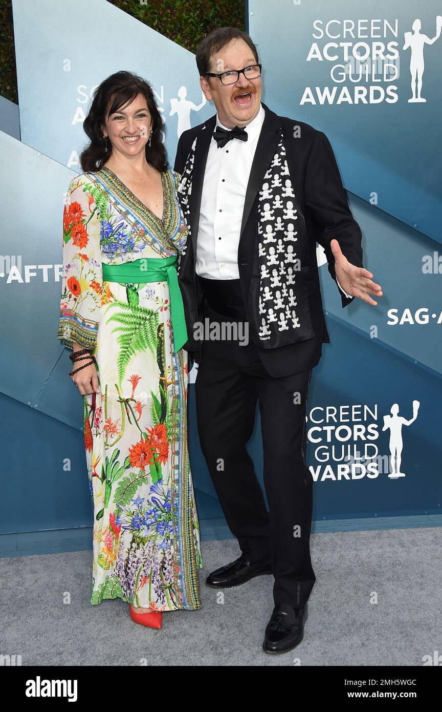 Julie Millett, left, and John Pirruccello arrive at the 26th